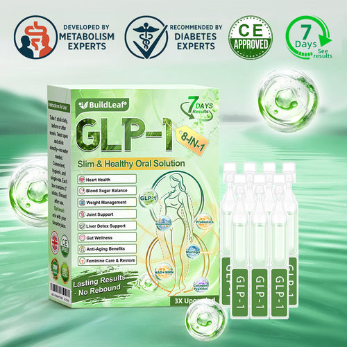 Official Store | BuildLeaf® GLP-1 8-in-1 Slim & Healthy Oral Solution (Once a day, results in 7 days), With 100 Billion CFU Active Probiotics ✅ Supports weight management, heart health, diabetes, gut & women’s health, while firming skin & boosting energy.